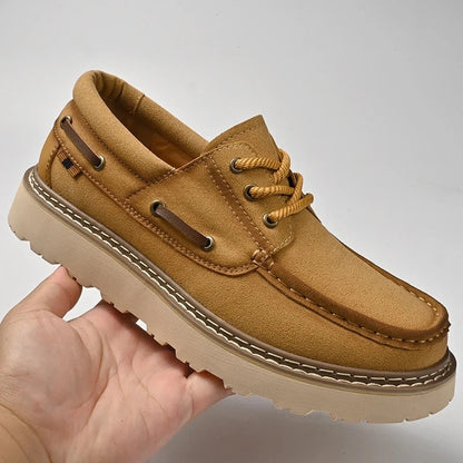Simon Men's Suede Lug Sole Boat Shoe