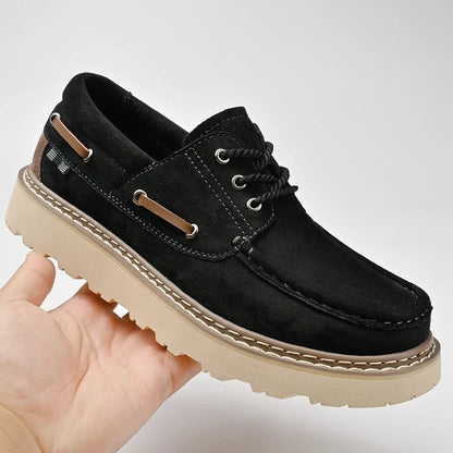 Simon Men's Suede Lug Sole Boat Shoe