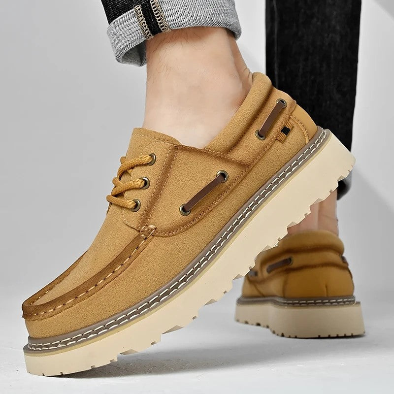 Simon Men's Suede Lug Sole Boat Shoe