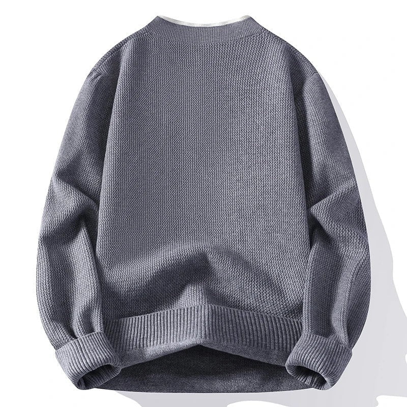 Simon Men's Textured Knit Henley Pullover