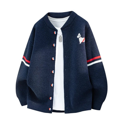 Soren Men's Varsity Knit Bomber Cardigan