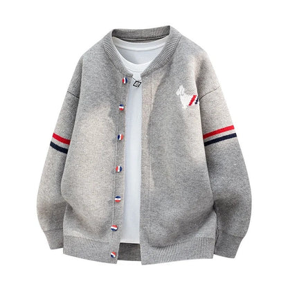 Soren Men's Varsity Knit Bomber Cardigan