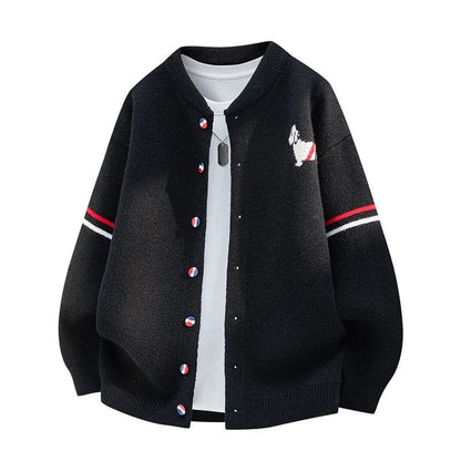 Soren Men's Varsity Knit Bomber Cardigan