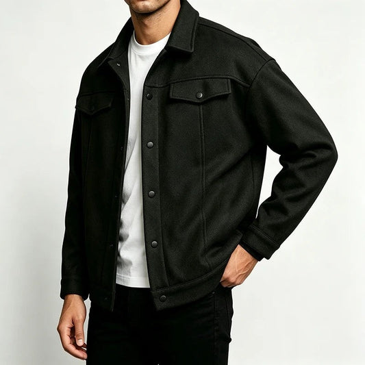 Spencer Men's Relaxed Snap-Front Shirt Jacket
