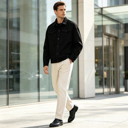 Spencer Men's Relaxed Snap-Front Shirt Jacket