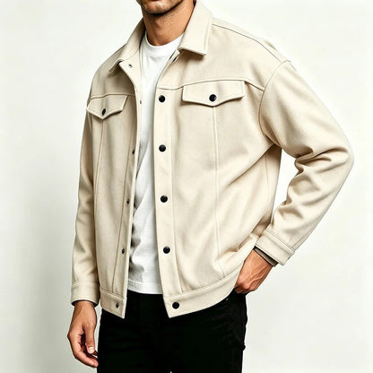 Spencer Men's Relaxed Snap-Front Shirt Jacket