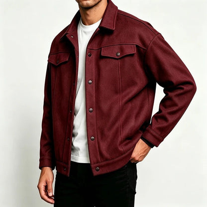 Spencer Men's Relaxed Snap-Front Shirt Jacket
