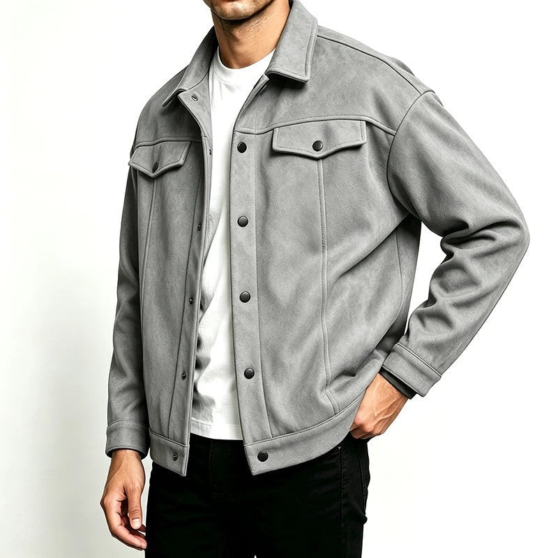 Spencer Men's Relaxed Snap-Front Shirt Jacket