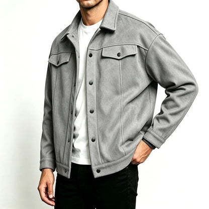 Spencer Men's Relaxed Snap-Front Shirt Jacket