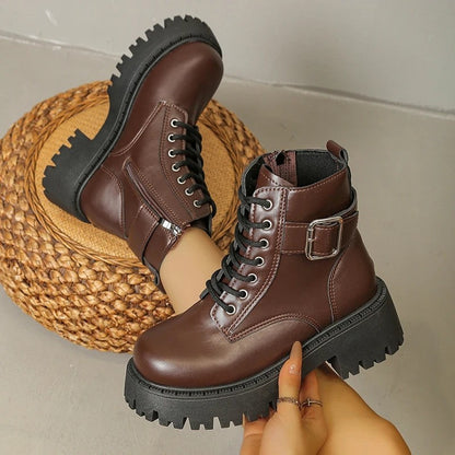 Stella Platform Lace-Up Ankle Boots