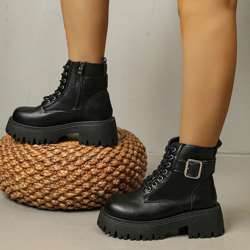 Stella Platform Lace-Up Ankle Boots