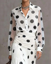 White Polka Dot