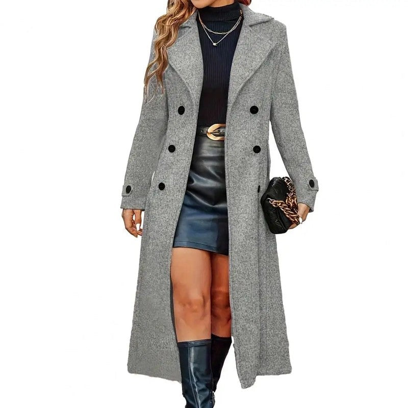 Veronica Tailored Longline Double-Breasted Coat