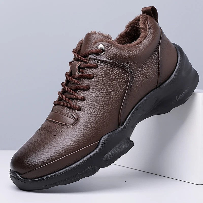 Victor Men's Fleece Lined Leather Sneakers