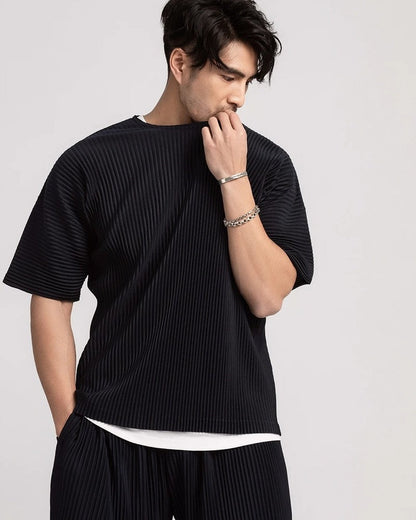 Victor Relaxed Pleated Knit Tee