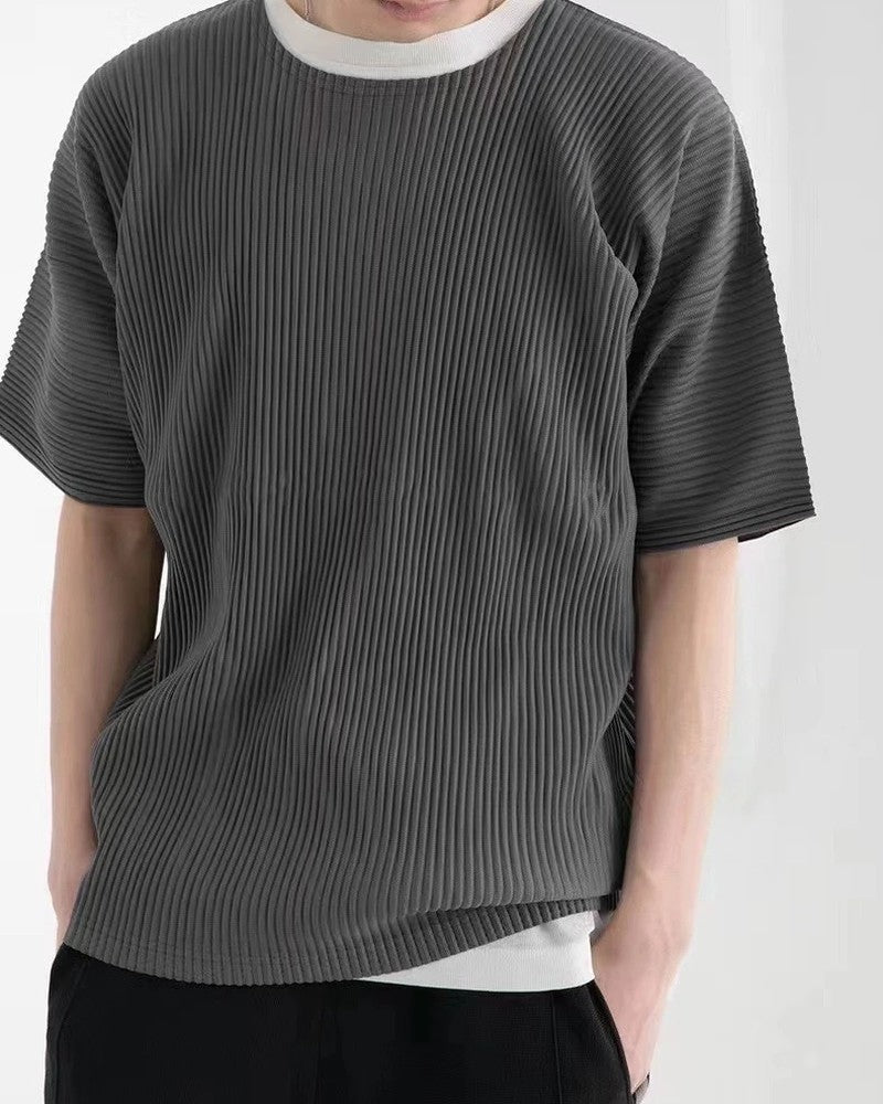 Victor Relaxed Pleated Knit Tee