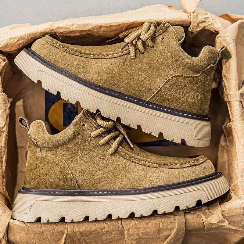 Warren Suede Moc Toe Lug Sole Shoes